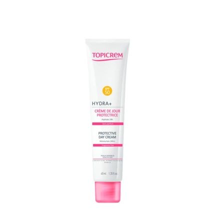 Topicrem Moisturizing Day Cream For Sensitive Skin Spf 50 Hydra 40 Ml