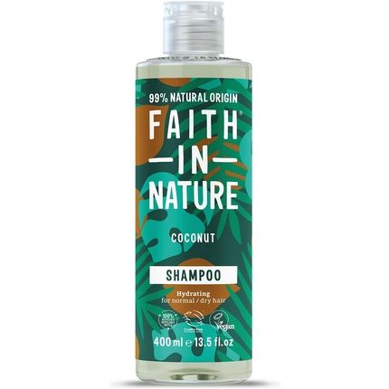 Faith In Nature Coconut Shampoo Hydrating Vegan Cruelty Free No Sls Or Parabens For Normal To Dry Hair 400Ml