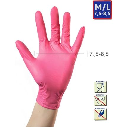 Vileda Colors 50 Disposable Gloves Multicolor Nitrile 50 Pieces - Pack Of 50 - Image 3