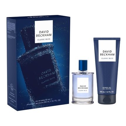 David Beckham Classic Blue Gift Set Eau De Toilette & Shower Gel For Him