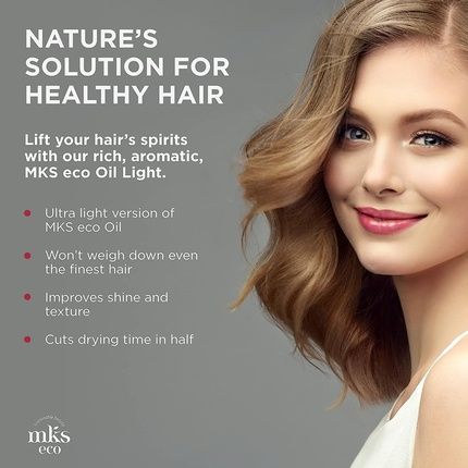 Mks Eco Oil Light Original Hair Styling Elixir 2 Fl Oz - Moroccan Argan Oil, Hemp Seed Oil - Ideal For Fine Hair - Vegan & Cruelty Free - Image 3