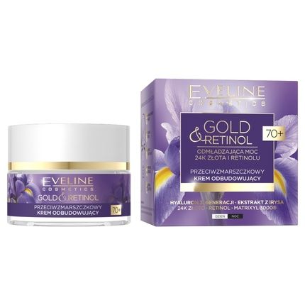 Eveline Cosmetics Gold & Retinol Anti-Wrinkle Rebuilding Cream For Day And Night 70+ 50Ml