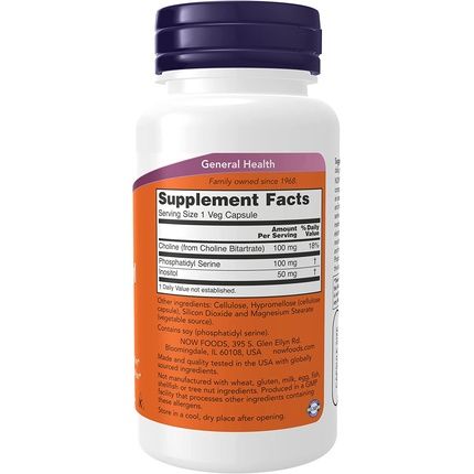 Now Foods Phosphatidyl Serine 100Mg Standard 60 Capsules