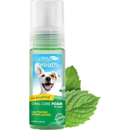 Tropiclean Fresh Breath Dog Teeth Cleaning Foam Dental Care Solution