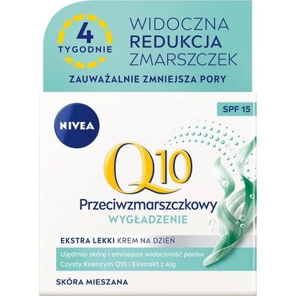 Nivea Q10 Anti-Wrinkle Extra Light Smoothing Cream For Combination Skin Day Spf 15 50Ml