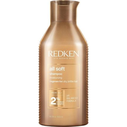 Redken All Soft Shampoo With Omega-6 And Argan Oil 500Ml