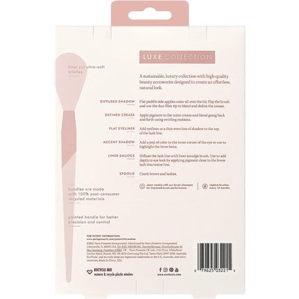 Ecotools Luxe Natural Elegance Professional Makeup Brush Set For Face Cheek And Eye Makeup 5 Piece Set Pink