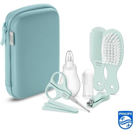 Philips Avent Baby Care Set Essential Baby Care Set With 9 Accessories Nail Clipper Scissors 3 Emery Boards Bomb Hairbrush Nasal Aspirator And Finger Toothbrush Model Sch401/00