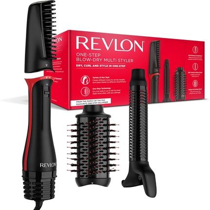 Revlon One-Step Hair Dryer & Multi-Styler 3-In-1 Tool With Detachable Head Curling Iron Hair Dryer Styler Rvdr5333 Black Multi Styler