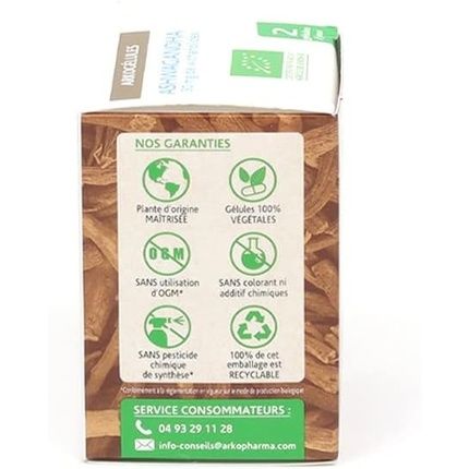 Arkopharma Arkogelules Organic Ashwagandha 60 Capsules