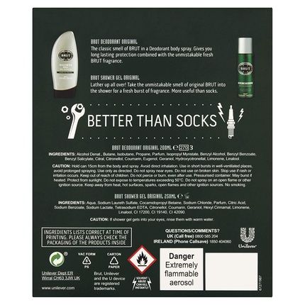 Brut Deodorant Spray And Shower Gel Gift Set 200Ml Original