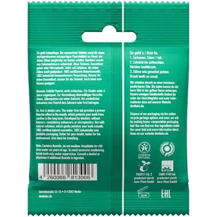 Denttabs Teeth Cleaning Tablets With Fluoride 125 Tablets