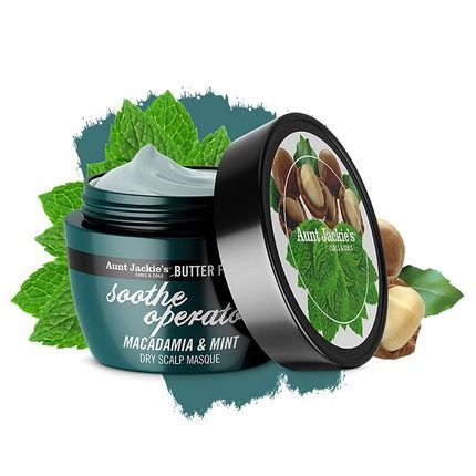 Aunt Jackie'S Butter Fusions Soothe Operator Macadamia & Mint Dry Scalp Conditioning Masque 8Oz
