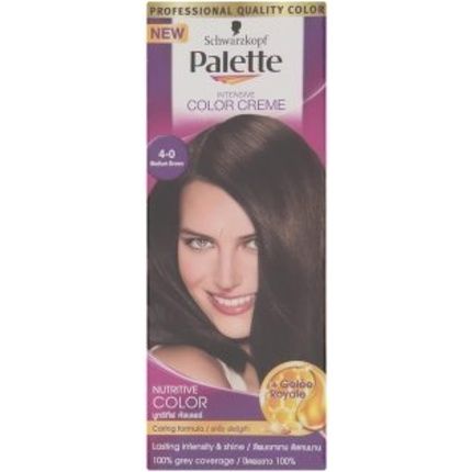 Schwarzkopf Palette Intensive Hair Colour Cream With Liquid Keratin 100Ml - Medium Brown