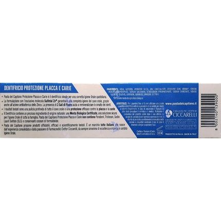 Pasta Del Capitano Plaque And Cavities Toothpaste 100Ml 3.53Oz - Image 3