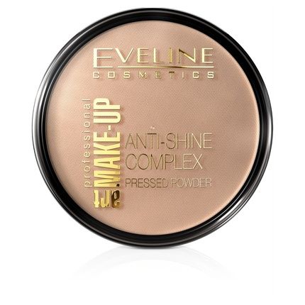 Eveline Art Make-Up Anti-Shine Complex Pressed Powder - 35 Golden Beige, 14G