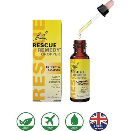 Bach Rescue Remedy Flower Essences Comfort And Calm Emotional Wellness Dropper Bottle 10Ml - Image 3