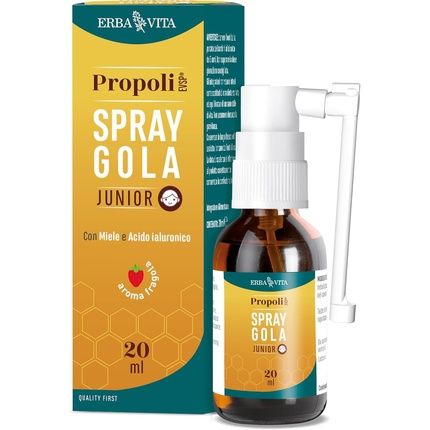 Erba Vita Propoli Evsp Junior Throat Spray Food Supplement With Honey