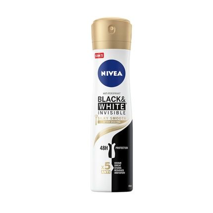 Nivea Black & White Invisible Silky Smooth Antiperspirant Spray 150Ml
