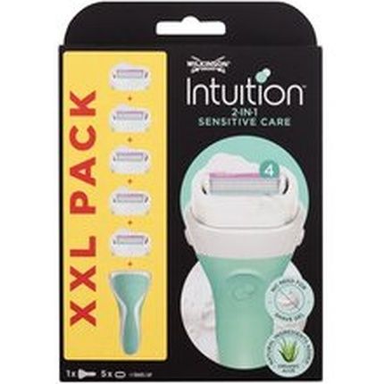 Wilkinson Sword Intuition 2In1 Sensitive Care Womens Shaver With 5 Heads