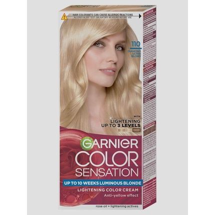 Garnier Color Sensation Permanent Coloring 110 Diamond Blond Mirror Shine - Image 3