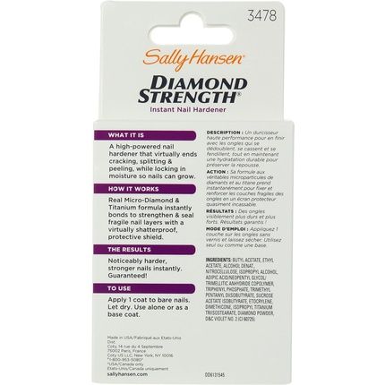 Sally Hansen Diamond Strength Hardener Nail Firming Care 13.3Ml - Image 3