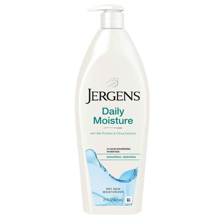 Jergens Daily Moisture Dry Skin Moisturizer With Hydralucence Blend Silk Proteins And Citrus Extract 21 Fl Oz