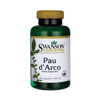 Swanson Poland Pau D'Arco Lapacho 500Mg Antiviral Activity 100 Capsules