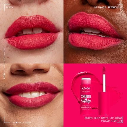 Nyx Smooth Whipe Mate Pillow Fight Hot Fuschia 10 Lipstick 4Ml - Image 3