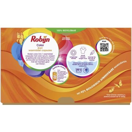 Robijn 3In1 Color Washing Capsules 40 Pieces