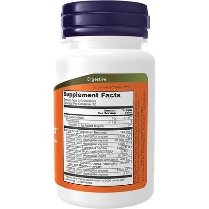 Now Chewyzymes Broad Spectrum Chewable Enzymes Berry Flavor 90 Chewables