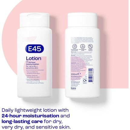 E45 Dermatological Moisturising Lotion 200Ml Daily Moisturiser - Image 3