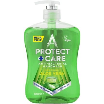 Astonish Protect & Care Anti-Bacterial Handwash With Aloe Vera 600Ml