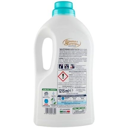 Spuma Di Sciampagna Detersivo Lavatrice Fresco Puro Liquid Detergent Disinfectant 27 Washes 1215Ml