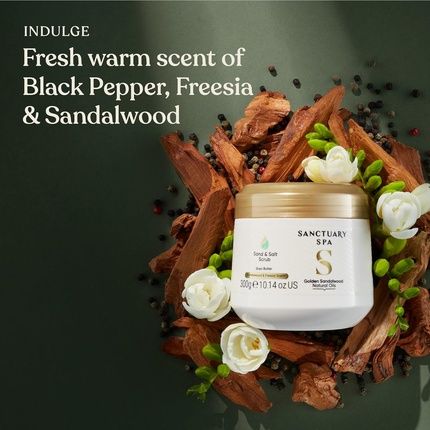 Sanctuary Spa Golden Sandalwood Sand And Salt Scrub 300G