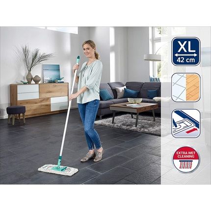 Leifheit Back-Friendly Floor Wiper Profi Xl Micro Duo With Aluminum Handle - Image 3