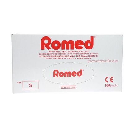 Romed Vinyl Gloves Powder-Free Size Small