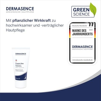 Dermasence Cream Deo 50Ml Perfume-Free Antiperspirant For Heavy Use