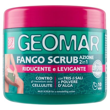 Geomar Mud Scrub 2-In-1 Reducing And Smoothing Effect Against Cellulite Imperfections 600G - Made In Italy