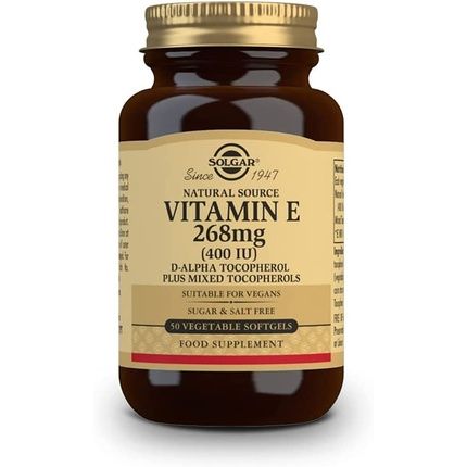 Solgar Vitamin E 268Mg Natural Antioxidant Skin & Immune System Support 50 Mixed Softgels