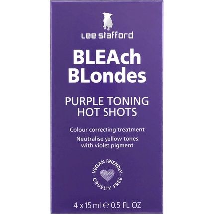 Lee Stafford Bleach Blondes Purple Toning Hot Shots Balm 4X15Ml