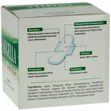 Saugella Cotton Touch Night Extra-Thin Sanitary Napkins With Wings 12 Count