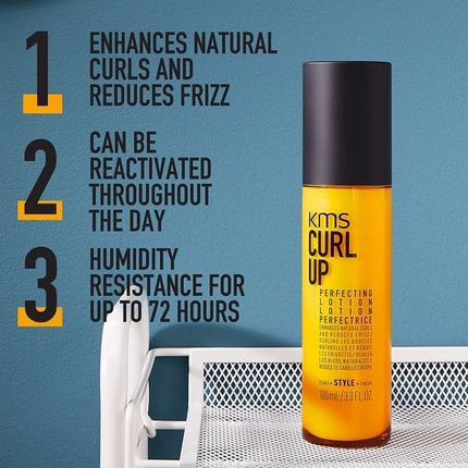 Kms Curlup Perfecting Lotion For Curly Frizzy Hair 100Ml - Image 3