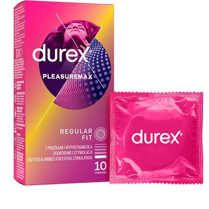 الواقي الذكري Durex Pleasuremax ذو المقاس العادي