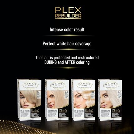 Il Salone Milano Plex Rebuilder Permanent Hair Color Cream 12.01 Iced Platinum Professional Hair Dye Kit - Image 3