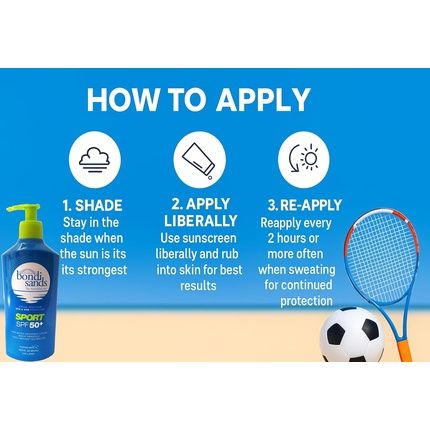 Bondi Sands Sport Spf 50 Sunscreen 400Ml 4Hr Water & Sweat Resistant - Image 3