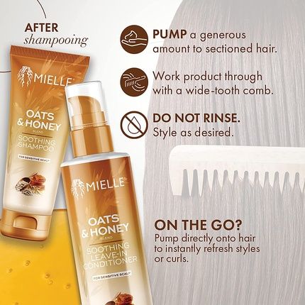 Mielle Organics Oats & Honey Soothing Leave-In Conditioner - Image 3
