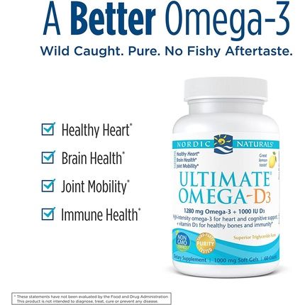 Nordic Naturals Ultimate Omega-D3 Lemon Soft Gels 1000Mg