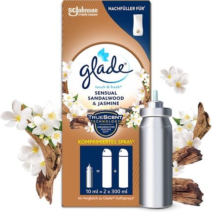 Glade Touch & Fresh Refill Air Freshener Mini Spray Sandalwood & Jasmine 10Ml