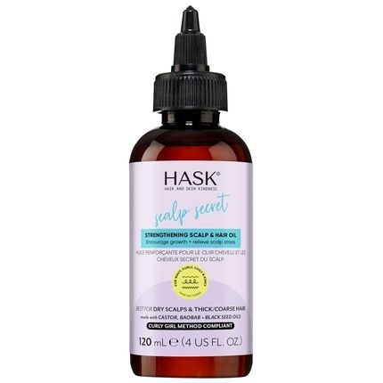 Hask Texture Series Strengthening Scalp & Hair Oil With Castor, Baobab & Black